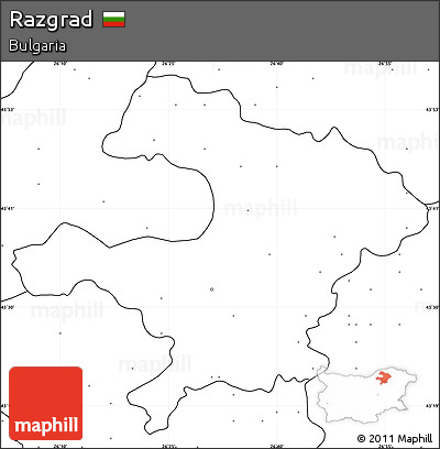 Blank Simple Map of Razgrad, no labels