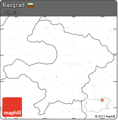 Blank Simple Map of Razgrad, no labels