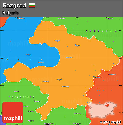 Political Simple Map of Razgrad