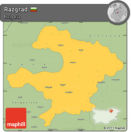 Savanna Style Simple Map of Razgrad