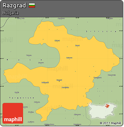 Savanna Style Simple Map of Razgrad