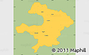 Savanna Style Simple Map of Razgrad, single color outside