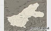 Shaded Relief 3D Map of Ruse, darken