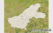 Shaded Relief 3D Map of Ruse, satellite outside