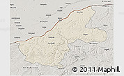 Shaded Relief 3D Map of Ruse, semi-desaturated
