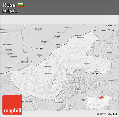 Silver Style 3D Map of Ruse