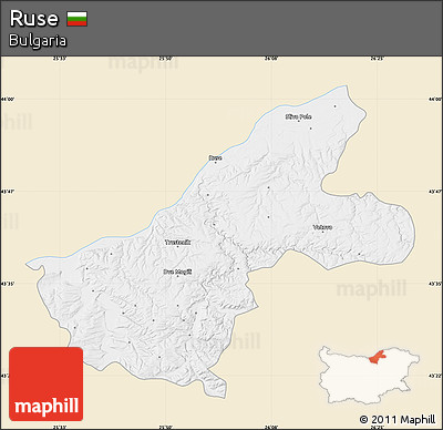 Classic Style Map of Ruse, single color outside