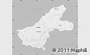 Gray Map of Ruse, single color outside