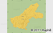 Savanna Style Map of Ruse, single color outside