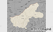 Shaded Relief Map of Ruse, darken, desaturated