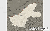 Shaded Relief Map of Ruse, darken