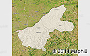 Shaded Relief Map of Ruse, satellite outside