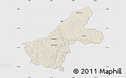 Shaded Relief Map of Ruse, single color outside