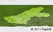 Physical Panoramic Map of Ruse, darken