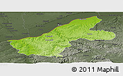 Physical Panoramic Map of Ruse, darken, semi-desaturated