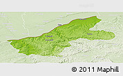 Physical Panoramic Map of Ruse, lighten