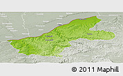 Physical Panoramic Map of Ruse, lighten, semi-desaturated