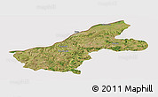 Satellite Panoramic Map of Ruse, cropped outside