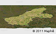 Satellite Panoramic Map of Ruse, darken