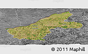 Satellite Panoramic Map of Ruse, desaturated