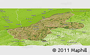 Satellite Panoramic Map of Ruse, physical outside
