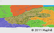 Satellite Panoramic Map of Ruse, political outside