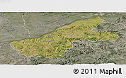 Satellite Panoramic Map of Ruse, semi-desaturated