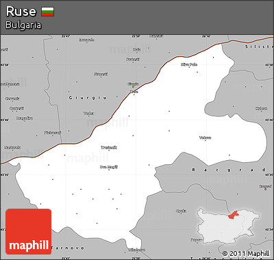 Gray Simple Map of Ruse