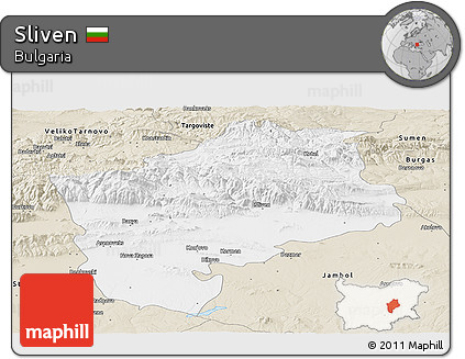 Classic Style Panoramic Map of Sliven