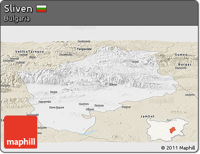 Classic Style Panoramic Map of Sliven