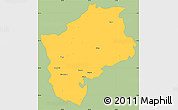 Savanna Style Simple Map of Sliven, single color outside