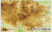 Physical 3D Map of Smoljan