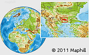 Physical Location Map of Smoljan