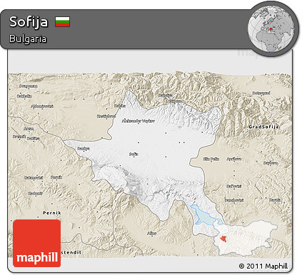 Classic Style 3D Map of Sofija