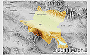 Physical 3D Map of Sofija, desaturated