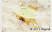 Physical 3D Map of Sofija, lighten