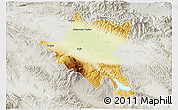 Physical 3D Map of Sofija, lighten, semi-desaturated