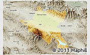Physical 3D Map of Sofija, semi-desaturated