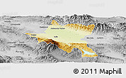 Physical Panoramic Map of Sofija, desaturated