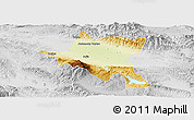 Physical Panoramic Map of Sofija, lighten, desaturated