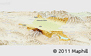 Physical Panoramic Map of Sofija, lighten