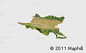Satellite Panoramic Map of Sofija, single color outside