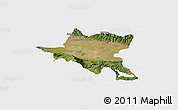 Satellite Panoramic Map of Sofija, single color outside