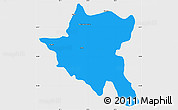 Political Simple Map of Sofija, single color outside