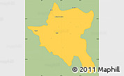 Savanna Style Simple Map of Sofija, single color outside