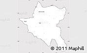 Silver Style Simple Map of Sofija, cropped outside