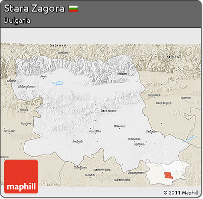 Classic Style 3D Map of Stara Zagora
