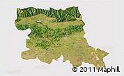 Satellite 3D Map of Stara Zagora, cropped outside