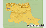 Savanna Style 3D Map of Stara Zagora, single color outside