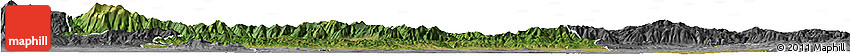 Satellite Horizon Map of Stara Zagora, desaturated